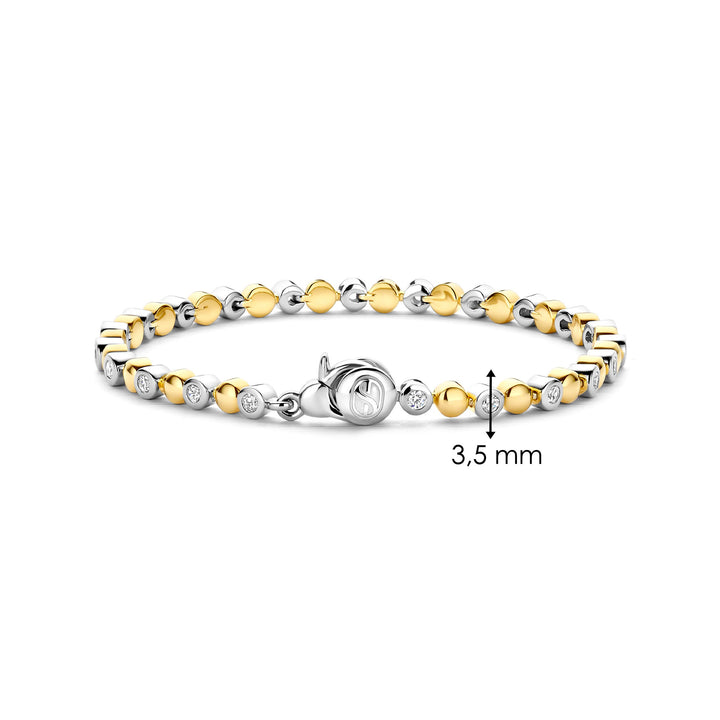 Ti Sento Yellow Gold Plated Cubic Zirconia Bubble Bracelet 23066ZY