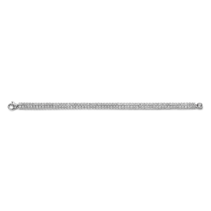 Ti Sento Cubic Zirconia Double Row Tennis Bracelet 23067ZI