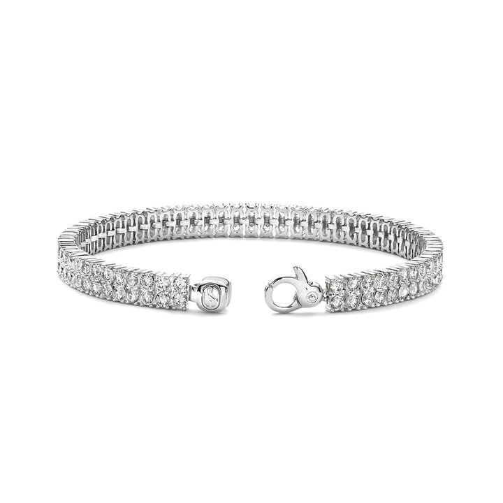 Ti Sento Cubic Zirconia Double Row Tennis Bracelet 23067ZI