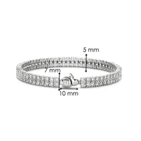Ti Sento Cubic Zirconia Double Row Tennis Bracelet 23067ZI - Michael Jones Jeweller