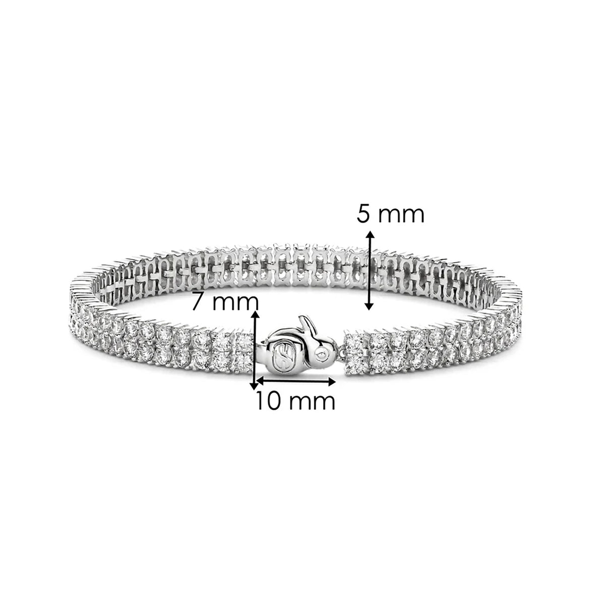 Ti Sento Cubic Zirconia Double Row Tennis Bracelet 23067ZI - Michael Jones Jeweller