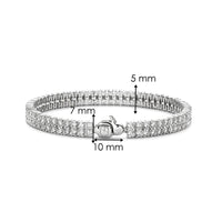 Ti Sento Cubic Zirconia Double Row Tennis Bracelet 23067ZI