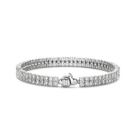 Ti Sento Cubic Zirconia Double Row Tennis Bracelet 23067ZI