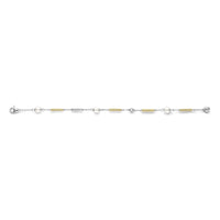 Ti Sento Yellow Gold Plated Synthetic Pearl and Cubic Zirconia Rope Twist Bracelet 23070ZY