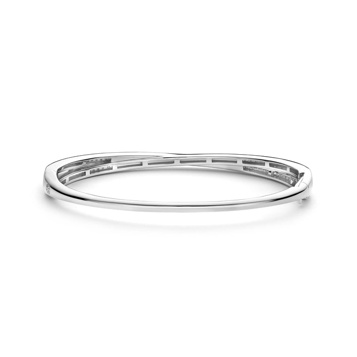 Ti Sento Cubic Zirconia Crossover Bangle 23072ZI