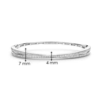 Ti Sento Cubic Zirconia Crossover Bangle 23072ZI