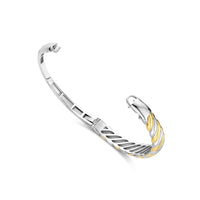 Ti Sento Yellow Gold Plated Twist Bangle - Michael Jones Jeweller