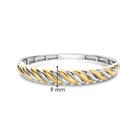 Ti Sento Yellow Gold Plated Twist Bangle - Michael Jones Jeweller