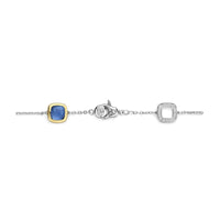 Ti Sento Yellow Gold Plated Dark Blue Crystal and Cubic Zirconia Square Bracelet 23080DB