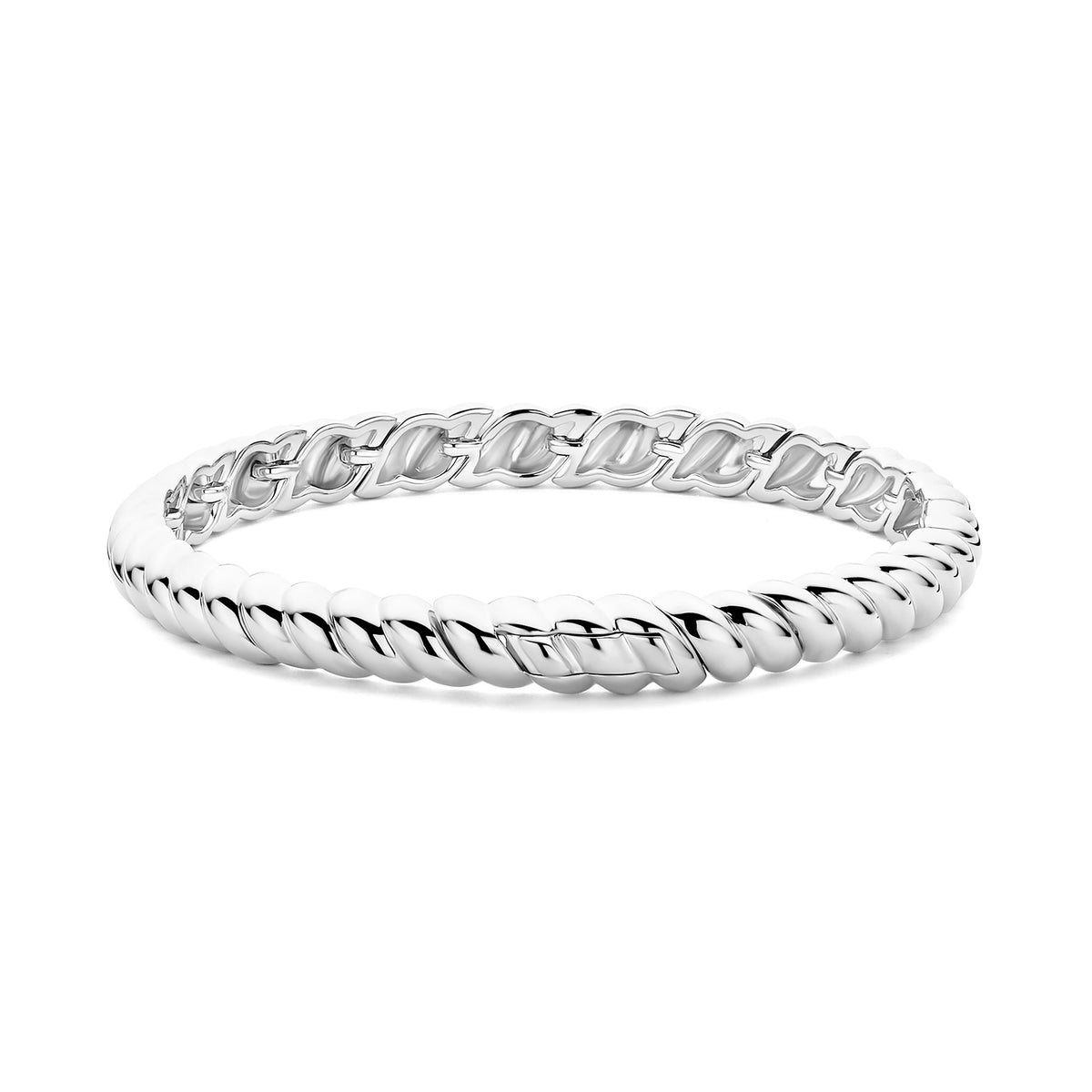 Ti Sento Vintage Ribbed Bangle 23095SI - Michael Jones Jeweller