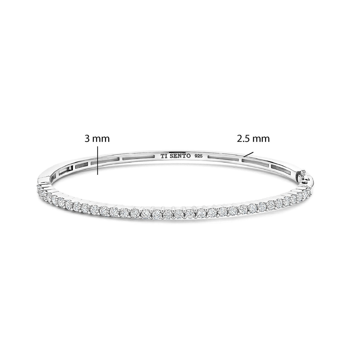 Ti Sento Cubic Zirconia Bangle 23097ZI - Michael Jones Jeweller