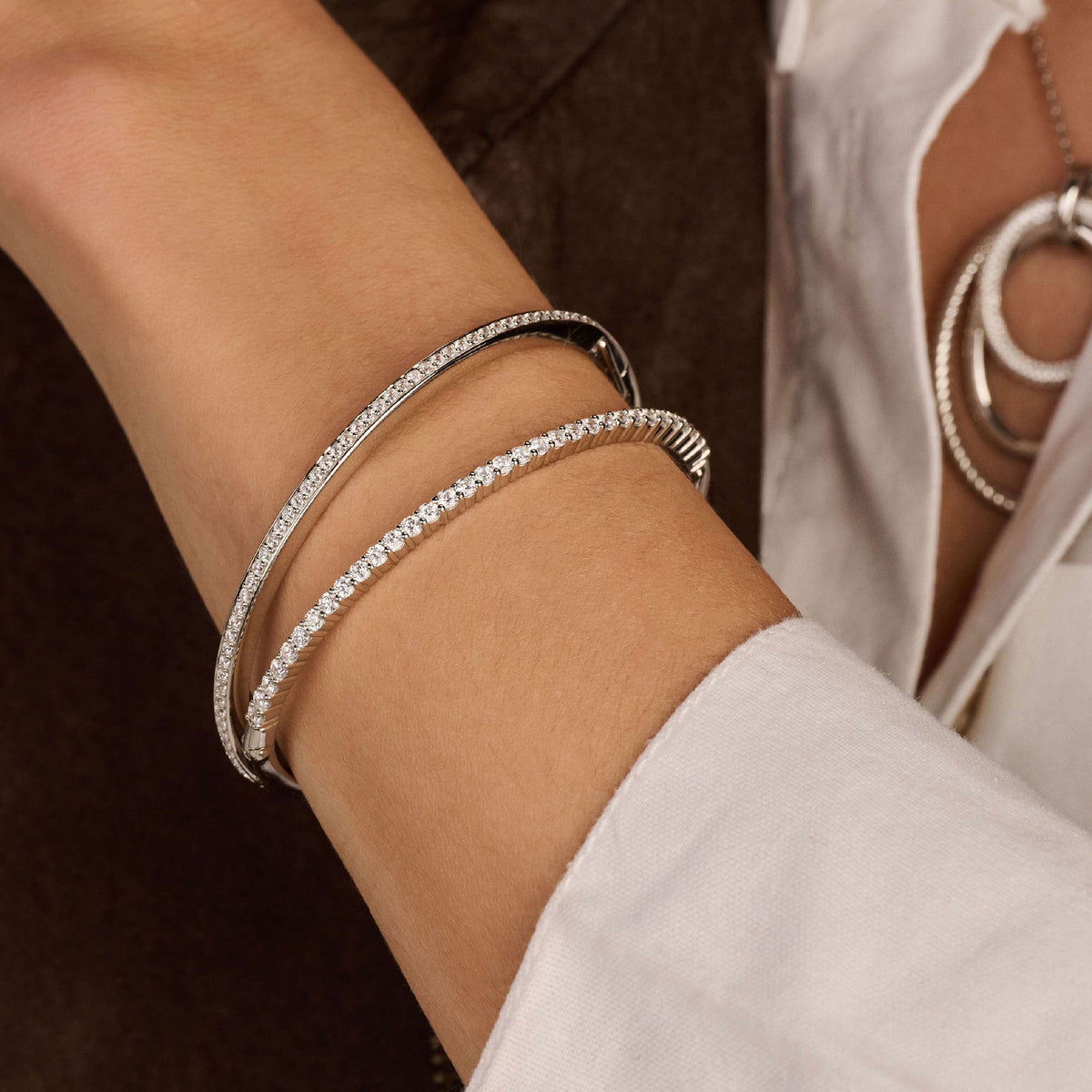 Ti Sento Cubic Zirconia Bangle 23097ZI - Michael Jones Jeweller