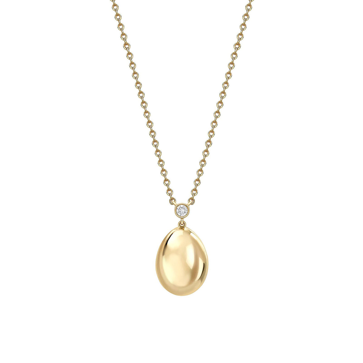 Fabergé Essence 18ct Yellow Gold Petite Egg Pendant - Michael Jones Jeweller
