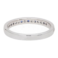 Sapphire and Diamond 18ct White Gold Channel Set Half Eternity Ring