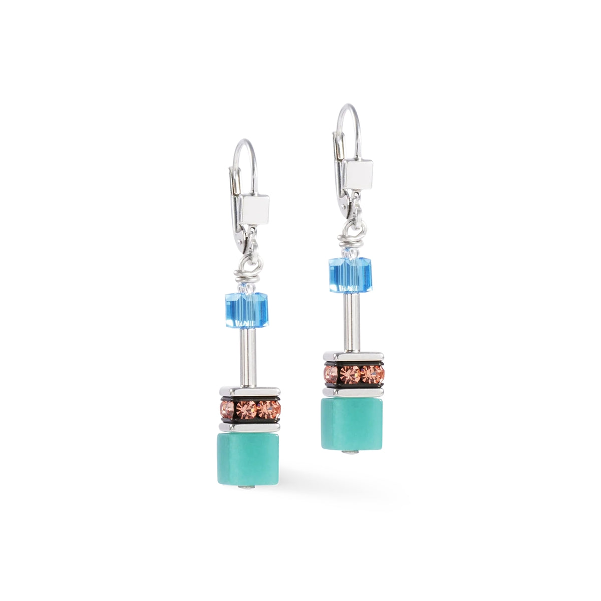 Coeur De Lion  GeoCUBE® Iconic earrings Magic silver - Michael Jones Jeweller