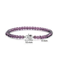 Ti Sento Purple Bead Silver Bracelet 2908PU