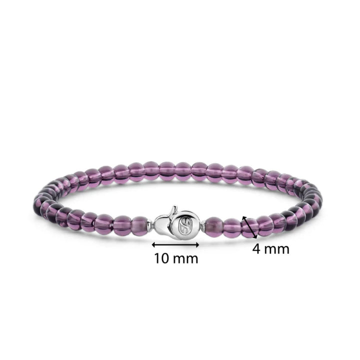 Ti Sento Purple Bead Silver Bracelet 2908PU