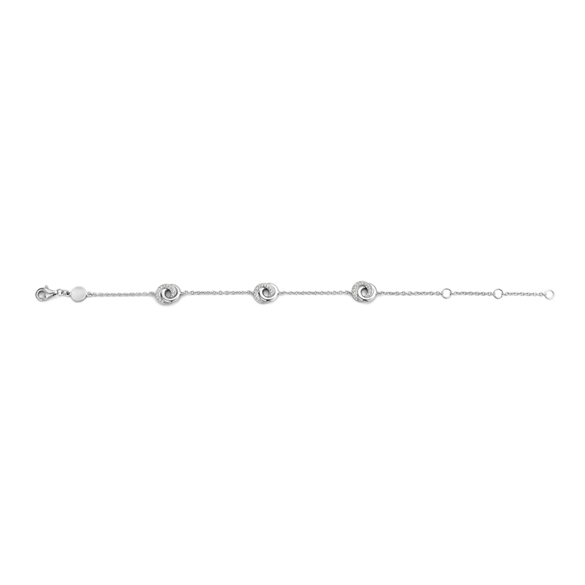 Ti Sento Cubic Zirconia Interlocking Link Bracelet