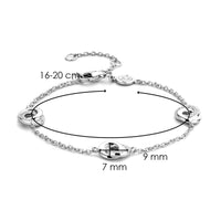 Ti Sento Cubic Zirconia Interlocking Link Bracelet