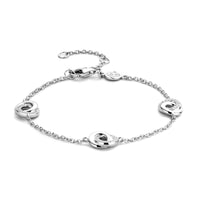 Ti Sento Cubic Zirconia Interlocking Link Bracelet