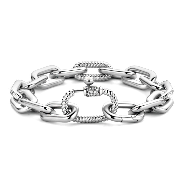 Ti Sento Cubic Zirconia Oval Linked Bracelet - Michael Jones Jeweller