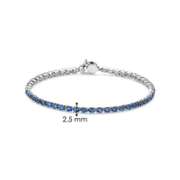 Ti Sento Blue Cubic Zirconia Tennis Bracelet - Michael Jones Jeweller
