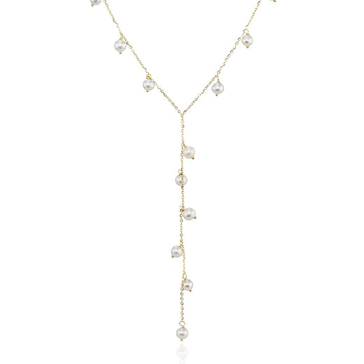 Cultured Pearl 9ct Yellow Gold Drop Necklace - Michael Jones Jeweller