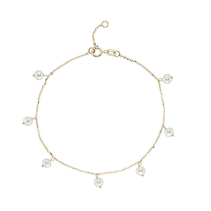 Cultured Pearl 9ct Yellow Gold Bracelet - Michael Jones Jeweller
