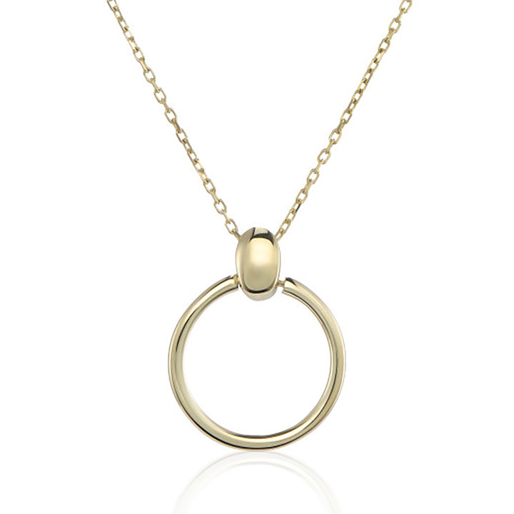 Open Circle 9ct Yellow Gold Necklace - Michael Jones Jeweller