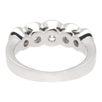 Diamond 18ct White Gold Cluster Five Stone Ring (N)