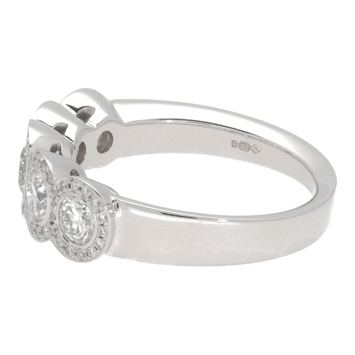 Diamond 18ct White Gold Cluster Five Stone Ring (N) - Michael Jones Jeweller