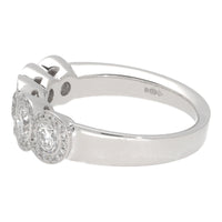 Diamond 18ct White Gold Cluster Five Stone Ring (N)