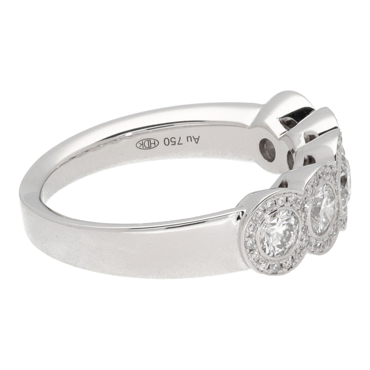 Diamond 18ct White Gold Cluster Five Stone Ring (N) - Michael Jones Jeweller