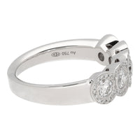 Diamond 18ct White Gold Cluster Five Stone Ring (N)