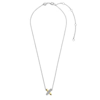 Ti Sento Yellow Gold Plated Cubic Zirconia Cross Necklace - Michael Jones Jeweller