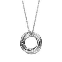 Ti Sento Textured Intertwined Circle Necklace - Michael Jones Jeweller