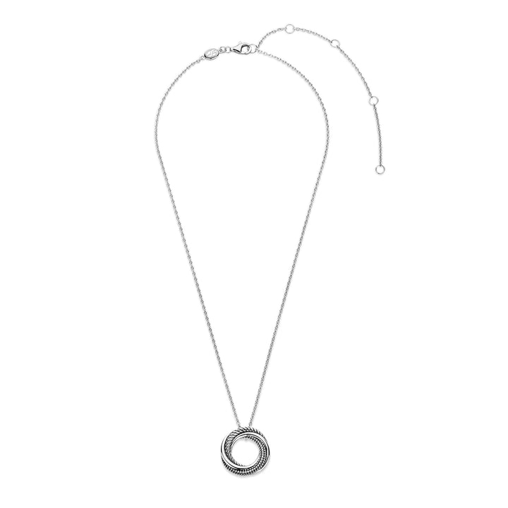 Ti Sento Textured Intertwined Circle Necklace - Michael Jones Jeweller
