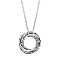 Ti Sento Textured Intertwined Circle Necklace - Michael Jones Jeweller