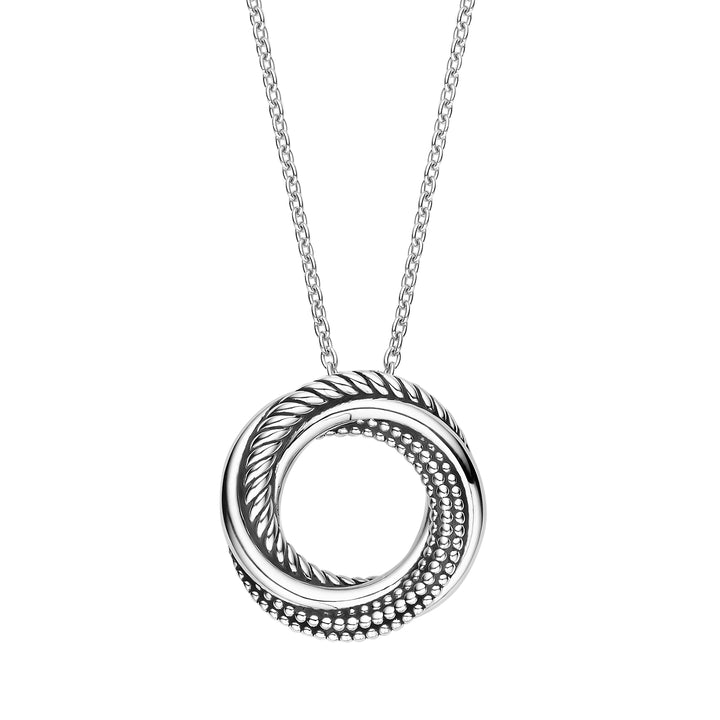 Ti Sento Textured Intertwined Circle Necklace - Michael Jones Jeweller