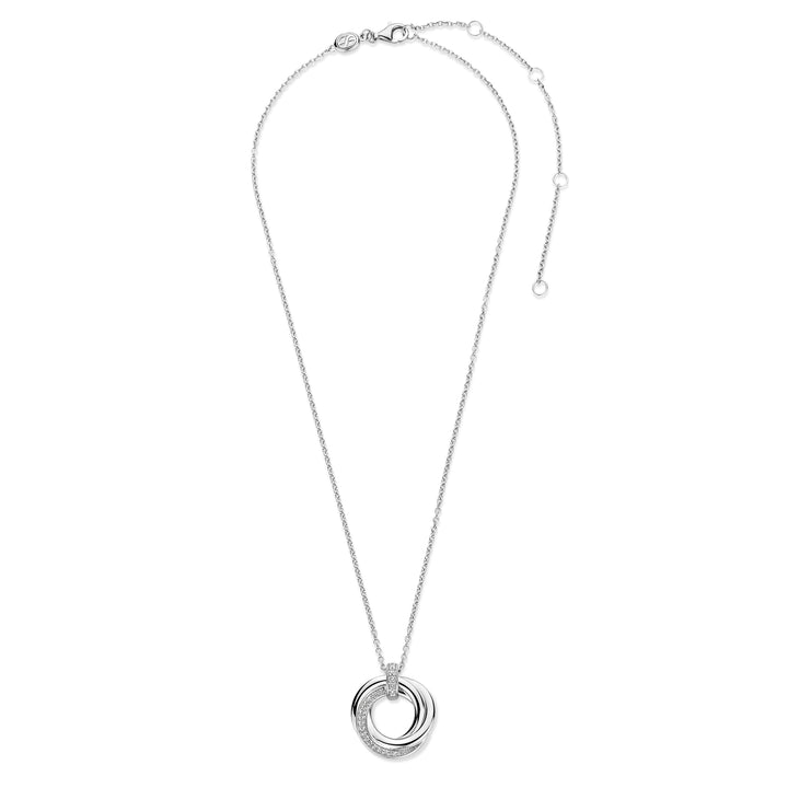 Ti Sento Cubic Zirconia Intertwined Circle Necklace - Michael Jones Jeweller