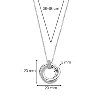 Ti Sento Cubic Zirconia Intertwined Circle Necklace - Michael Jones Jeweller