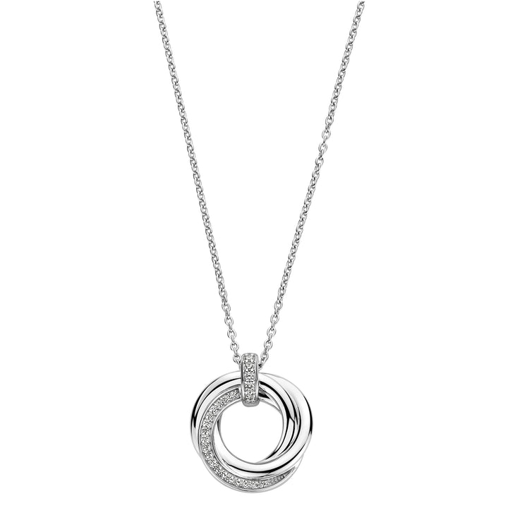 Ti Sento Cubic Zirconia Intertwined Circle Necklace - Michael Jones Jeweller