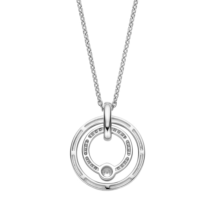 Ti Sento Cubic Zirconia Double Circle Necklace - Michael Jones Jeweller