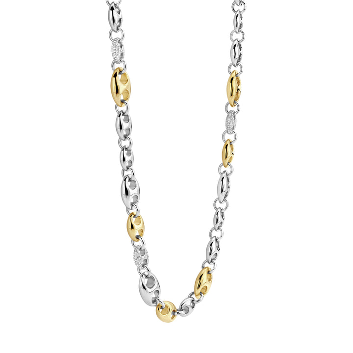 Ti Sento Yellow Gold Plated Cubic Zirconia Coffee Bean Necklace - Michael Jones Jeweller
