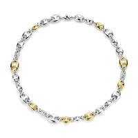 Ti Sento Yellow Gold Plated Cubic Zirconia Coffee Bean Necklace - Michael Jones Jeweller