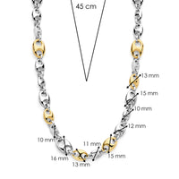 Ti Sento Yellow Gold Plated Cubic Zirconia Coffee Bean Necklace - Michael Jones Jeweller