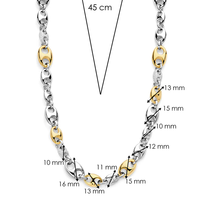 Ti Sento Yellow Gold Plated Cubic Zirconia Coffee Bean Necklace - Michael Jones Jeweller