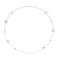 Ti Sento Yellow Gold Plated Grey Crystal and Cubic Zirconia Long Necklace - Michael Jones Jeweller