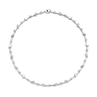 Ti Sento Cubic Zirconia Leaf Necklace - Michael Jones Jeweller