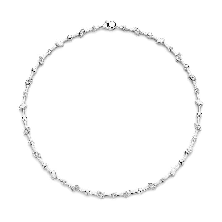 Ti Sento Cubic Zirconia Leaf Necklace - Michael Jones Jeweller